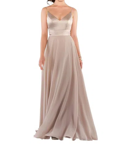 Sorella Vita Mixed Fabric Bridesmaid Dress In Vintage Rose In Neutral