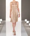 Sorella Vita Sequin Cocktail Dress In Gold