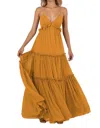 Sorella Vita Sleeveless Boho-inspired Bridesmaid Dress With Strappy Back In Harvest Gold In Multi