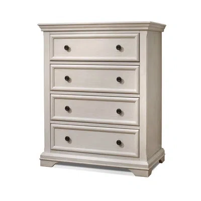 Sorelle 36" W 4-drawer Solid And Manufactured Wood Chest In Brushed Ivory