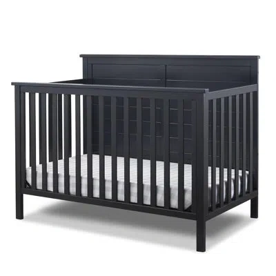 Sorelle Ashley 4-in-1 Convertible Crib In Midnight Black