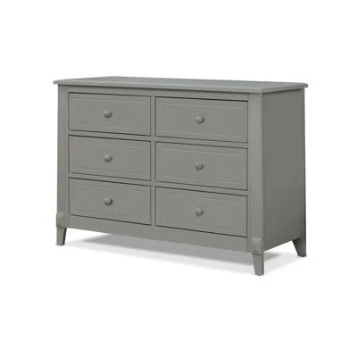Sorelle Berkley 6 Drawer Double Dresser In Weathered Gray