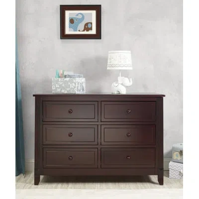 Sorelle Berkley 6-drawer Double Dresser With Full-extension Glides In Espresso