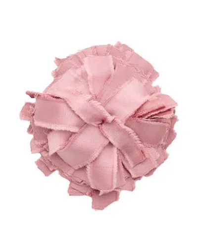 Sorelle Collezioni Private Woman Brooch Antique Rose Size - Nylon, Polyester In Pink