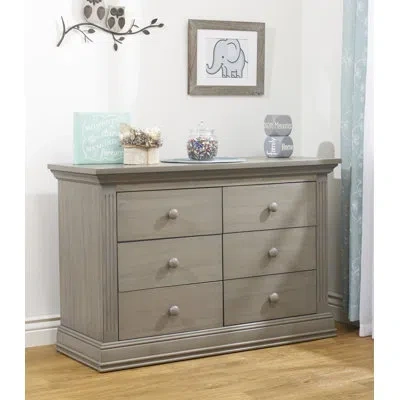 Sorelle Paxton 6 Drawer Double Dresser In Gray