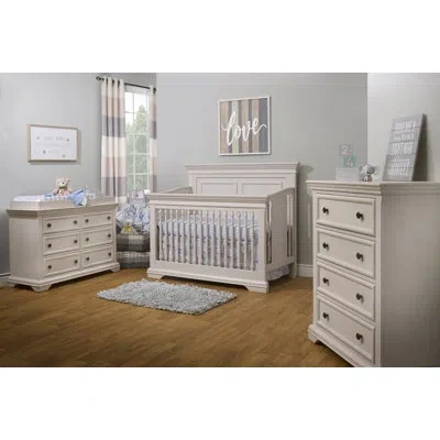 Sorelle Portofino 4 In 1 Convertible Crib In Brushed Ivory