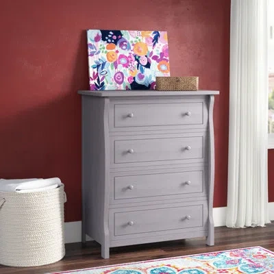 Sorelle Princeton 4 Drawer Chest In Weathered Gray