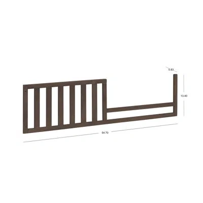 Sorelle Toddler Bed Rail In Chocolate Brown