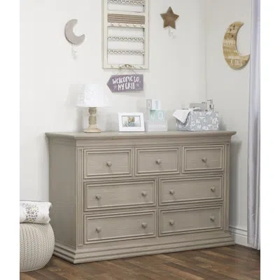 Sorelle Verona 7 Drawer Double Dresser In Heritage Fog