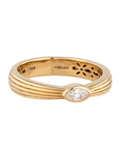 Pre-owned Sorellina 18k Diamond Mini Petal Ring In Multicolor