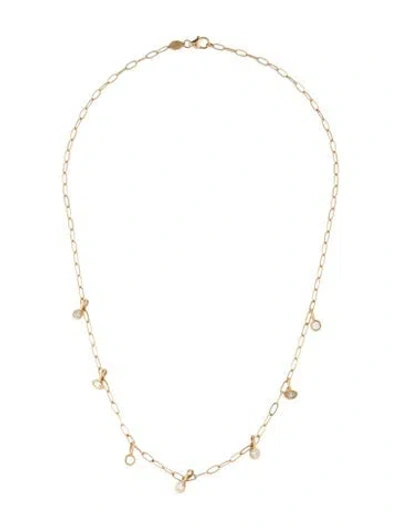 Pre-owned Sorellina 18k Diamond Multi-shape Bezel Necklace, 17.5"