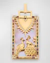 SORELLINA 18K YELLOW GOLD MULTI STONE PENDANT WITH PINK MOTHER OF PEARL