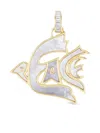 Sorellina 18k Yellow Gold Peace Dove Diamond Pendant In Brown