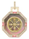 Sorellina 18k Yellow Gold Ruota Wheel Diamond Pendant In Multi