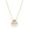 Sorellina Alba Inlay Necklace In 18k Yellow Gold,opals,diamonds