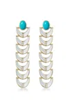 Sorellina Capri Inlay 18k Yellow Gold Multi-stone Earrings In Metallic