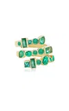 Sorellina Coil 18k Yellow Gold Emerald Ring In Green