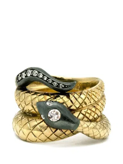 Sorellina Diamond Serpent-design Ring In Gold