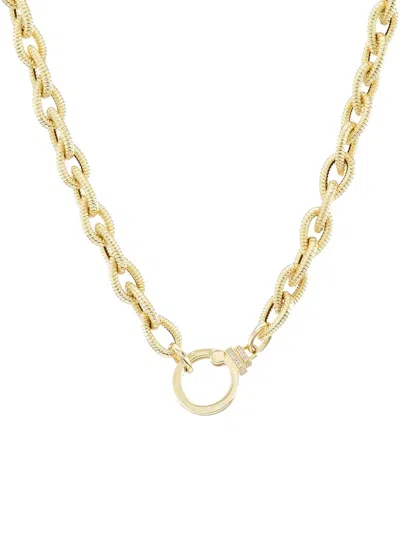 Sorellina Diamond Textured Teardrop Chain Necklace In Gold