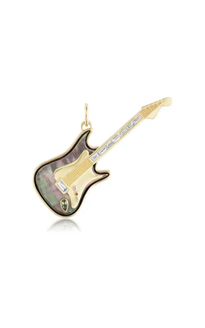 Sorellina Guitar 18k Yellow Gold Multi-stone Pendant