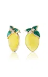 Sorellina Limoncello 18k Yellow Gold Opal; Malachite Earrings