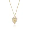 Sorellina L'imperatrice Shield Necklace In 18k Yellow Gold,white Diamonds