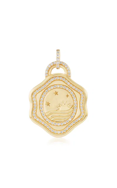 Sorellina Mermaid Money 18k Yellow Gold Diamond Pendant