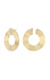 Sorellina Record Crescent 18k Yellow Gold Diamond Earrings
