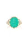 Sorellina Sirena Intaglio 18k Yellow Gold Diamond Ring