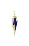 Sorellina Ziggy Bolt 18k Yellow Gold Diamond Pendant In Blue