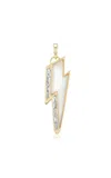 Sorellina Ziggy Bolt 18k Yellow Gold Diamond Pendant In White