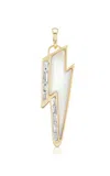 Sorellina Ziggy Bolt 18k Yellow Gold Diamond Pendant In White