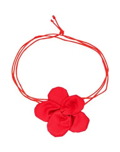 Soriano Van Gaever Woman Necklace Red Size - Textile Fibers