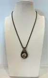 Sorrelli Circle Pendant Drop Necklace In Clear/gold In Gold
