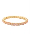 Sorrelli Mini Sienna Stretch Bracelet In Peach Delite/bright Gold In Multi