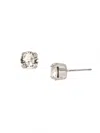 Sorrelli Simple Stud Earrings In Crystal/palladium In Multi