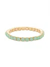 Sorrelli Women's Mini Sienna Stretch Bracelet In Bright Gold-tone/mint Delite In Multi