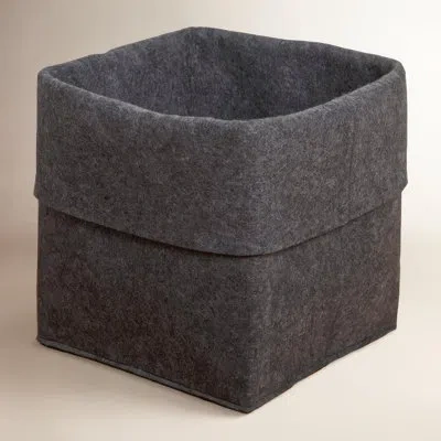 Sortjoy Felt Storage Bin In Black