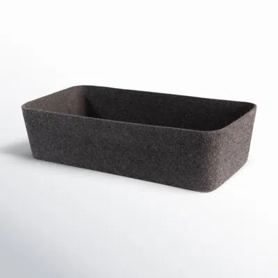 Sortjoy Sculpted Felt Storage Long Bin In Carbon