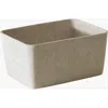 Sortjoy The Sculpted Bin In Stone - Set Of 3