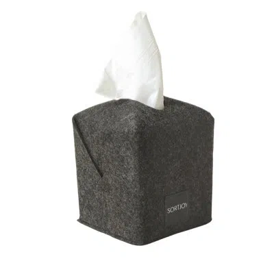 Sortjoy Tissue Box Cover In Black