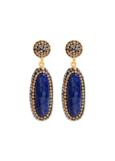 Soru Jewellery Lapis 18kt Gold-plated Drop Earrings In Blue