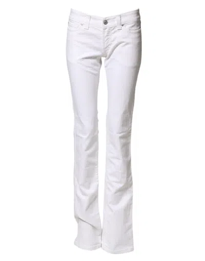 Pre-owned S.o.s S. O.s Low Waist Bootcut Blue Women's Jeans () In White