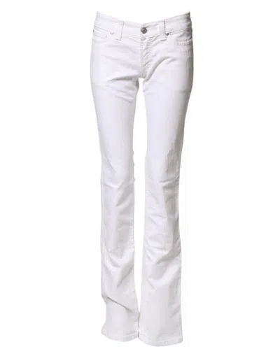 Pre-owned S.o.s S. O.s Low Waist Bootcut Blue Women's Jeans () In White