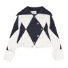 Sos Steve Smith Leather And Denim Intarsia Black White Jacket In Black