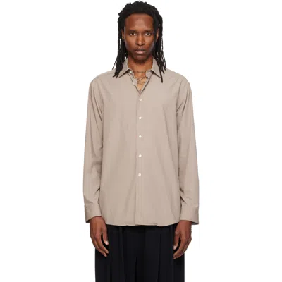 Soshiotsuki Beige Rayon Oversized Shirt In Brown