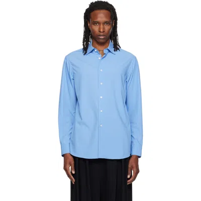 Soshiotsuki Blue Bias Cut Oxford Dress Shirt In Saxe