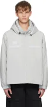 Soshiotsuki Gray Hooded Jacket In Light Grey