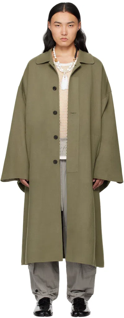 Soshiotsuki Gray Reversible Sewing Makushita Coat In Grey