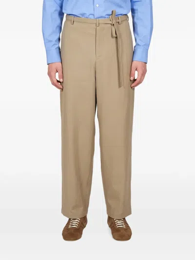 Soshiotsuki Judo Belted Straight-leg Trousers In Neutral